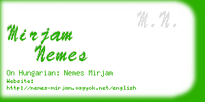 mirjam nemes business card
